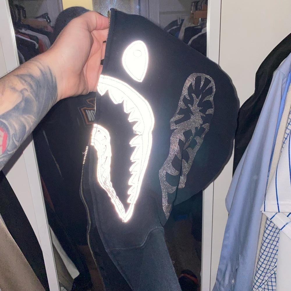 BAPE Reflective Black Hoodie